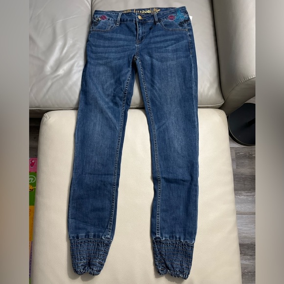 Desigual Women’s Embroidered Jogger Jeans - Size 42 / US Size 14 - Picture 1 of 11